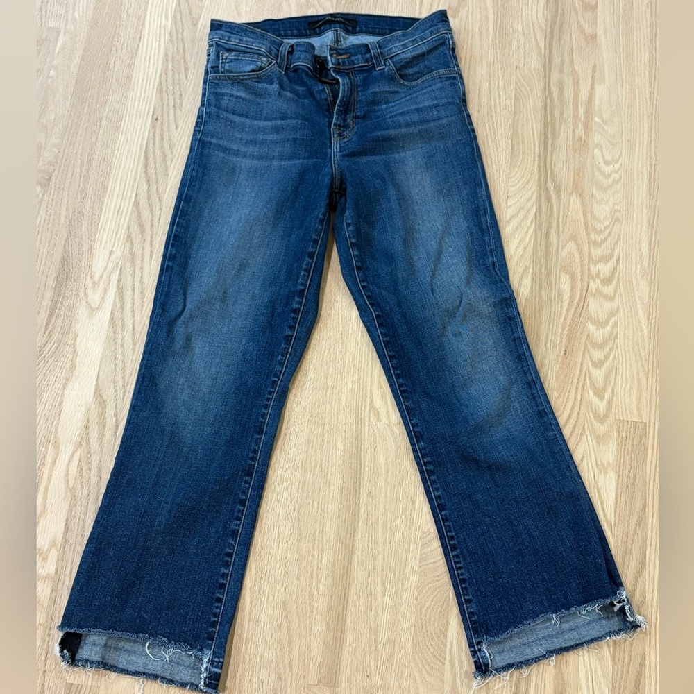 J Brand Dark Blue Flare Jeans. Selena Bootcut